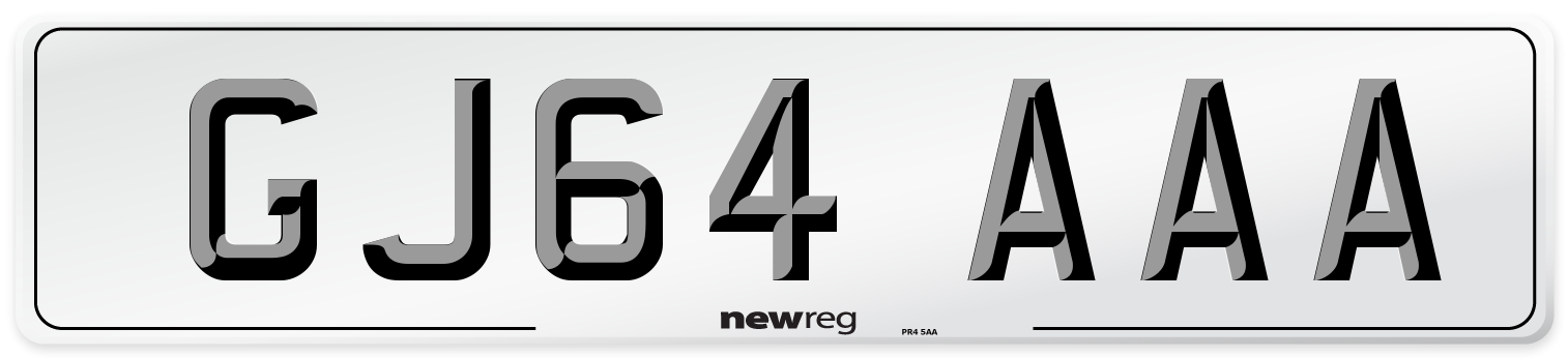 GJ64 AAA Number Plate from New Reg